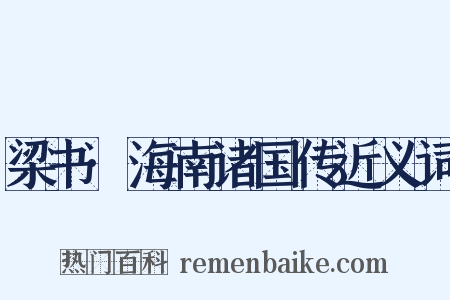梁书·海南诸国传近义词是什么意思的图片